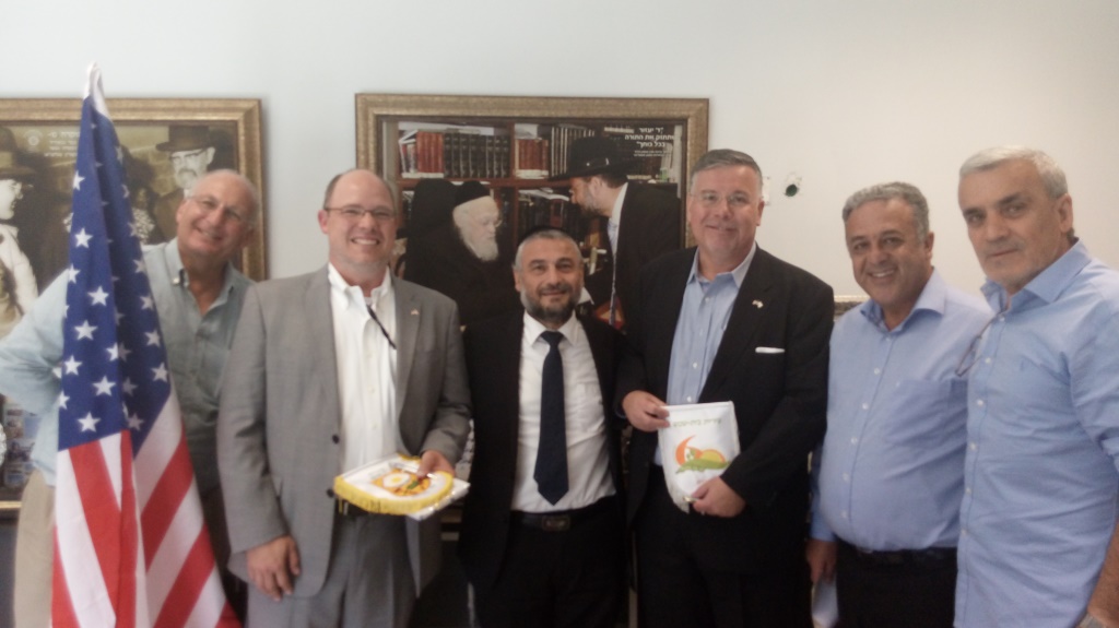 משלחת מארה"ב עם ראש העיר משה אבוטבול ,
